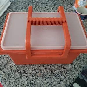 Tupperware Vintage Orange Container 1431